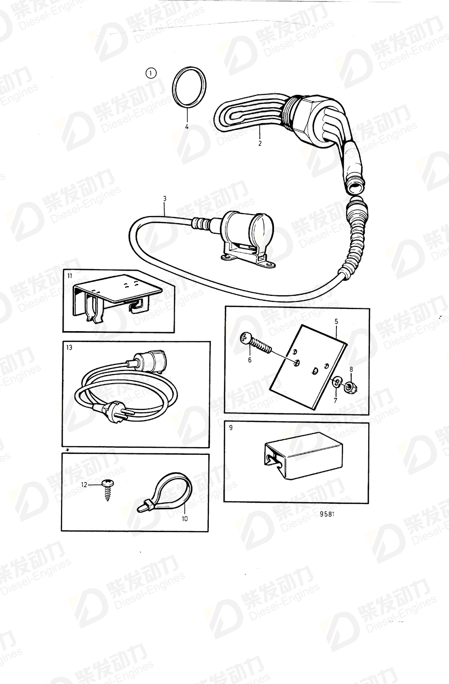 volvo penta Cable 1129296 Drawing volvo penta Cable 1129296 Drawing